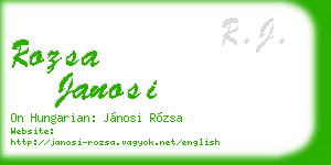rozsa janosi business card